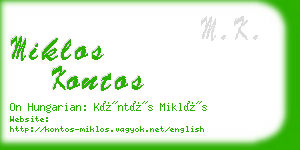 miklos kontos business card